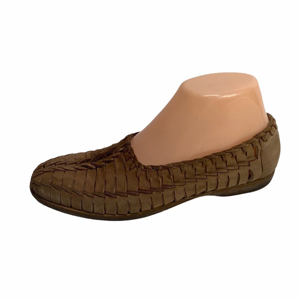 VIA SPIGA Brown Leather Suede Flats Slip on Shoes size‎ 6.5 Italy